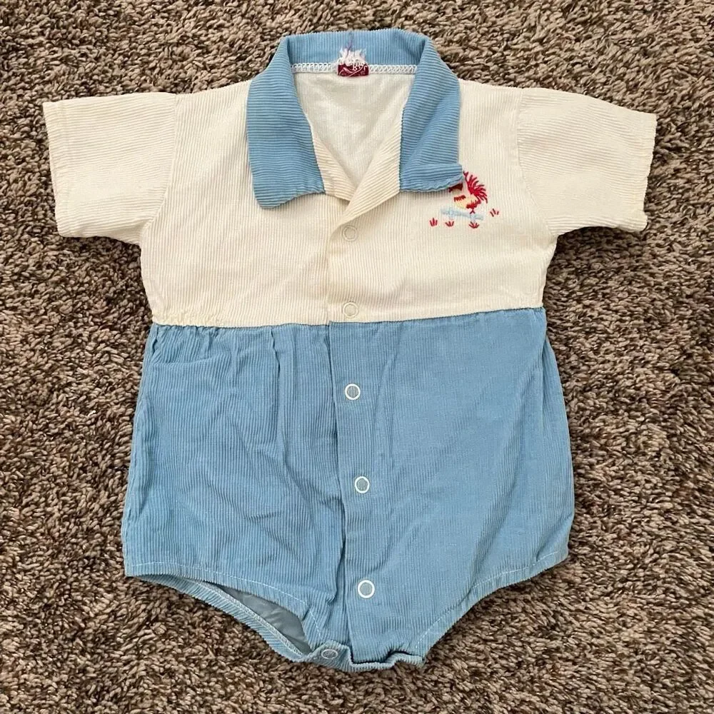 Vintage baby boy rompers 6-12 months